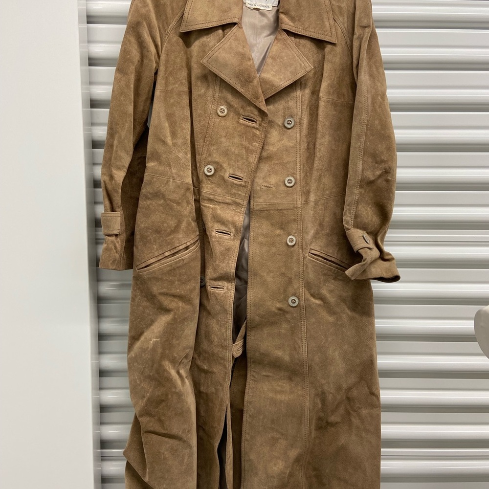 Vintage Trench Suede Coat